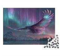 1000pcs (75x50cm) Phoenix in The Aurore boréale Sky, Brilliant Stardust Puzzle Jouet en Bois Cadeau Unique Décoration Intérieure Jeu ÉduChatif Challenge Toy