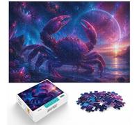 1000pcs (75x50cm), Puzzle Image 1000 Pièces, Cancer Zodiac Sign | Pour le temps libre à la maison : Puzzle 1000 pièces adulte ; quand un loisir concentré aide à décrocher.
