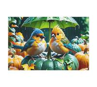 1000pcs(75x50cm) Puzzle pour Adolescents Autumn Birds with Umbrella Puzzle pour Adultes : Jeux Relaxants, Meilleurs Cadeaux pour La Mémoire, pour Les Amis Et La Famille 1000pcs(75x50cm)