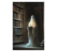1000pcs(75x50cm) Puzzle pour Adolescents Ghost Reading Book in Library Puzzles pour Adultes Jeux Relaxants Améliore La Mémoire Activités Amusantes À La Maison 1000pcs(75x50cm)