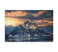1000pcs(75x50cm) Puzzle pour Adolescents Mont Saint Michel France Puzzle - Jeux Relaxants - Défi Difficile - Cadeau d'anniversaire, Cadeaux, 1000pcs(75x50cm)