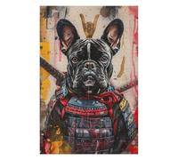 1000pcs(75x50cm) Puzzle pour Adolescents Samurai Bulldog Armor Art Print Puzzles pour Adultes, Jouets Anti-Stress, Jeux De Vitesse, Cadeaux d'anniversaire Et Cadeaux Uniques 1000pcs(75x50cm)