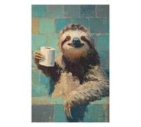 1000pcs(75x50cm) Puzzle pour Adolescents Sloth with Toilet Paper in Bathtub Puzzles pour Adultes, Jouets Anti-Stress, Jeux De Vitesse, Cadeaux d'anniversaire Et Cadeaux Uniques 1000pcs(75x50cm)