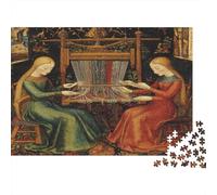 1000pcs (75x50cm) Puzzles pour Adolescents Adultes La Fortune Assise sur Un métier à Tisser Style médiéval