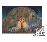 1000pcs (75x50cm) Puzzles pour Adolescents Adultes l'arbre de Vie s'intègre à l'Humanité