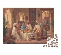 1000pcs (75x50cm) Puzzles pour Adolescents Adultes Motif de réunion de Famille Arabe