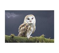 1000pcs(75x50cm) Puzzles pour Adolescents Barn Owl in Stormy Sky Puzzle pour Adultes - Jeu De Réflexion Stimulant - Défi Difficile - Cadeaux Uniques pour Anniversaires Et Noël 1000pcs(75x50cm)