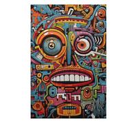 1000pcs(75x50cm) Puzzles pour Adolescents Colorful Abstract Face Artwork Jeux De Puzzle Amusants Et Difficiles Activités Ludiques À La Maison 1000pcs(75x50cm)