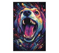 1000pcs(75x50cm) Puzzles pour Adolescents Colorful Roaring Dog Art Print Puzzles pour Adolescents Jeux Relaxants Assemblage De Motifs Idéal comme Cadeau pour Toute La Famille 1000pcs(75x50cm)