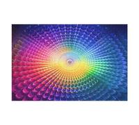 1000pcs(75x50cm) Puzzles pour Adolescents Rainbow Sound Wave Mandala Puzzles Jeux Relaxants Améliore La Mémoire Cadeaux Uniques pour Un Anniversaire Et Noël 1000pcs(75x50cm)