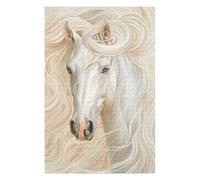 1000pcs(75x50cm) Puzzles pour Adolescents Whispering White Horse Art Print Puzzles pour Adultes, Jeux Familiaux, Défi Difficile, Cadeaux De Noël Et d'anniversaire 1000pcs(75x50cm)