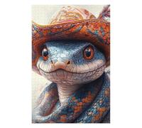 1000pcs(75x50cm) Puzzles pour Adultes Western Snake Hat Art Casse-têtes pour Adultes - Jeu De Réflexion - Niveau De Difficulté : Difficile - Interaction Parent-Enfant 1000pcs(75x50cm)