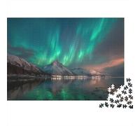 1000pcs (75x50cm) Snow Capped Montagnes, Fjords and The Aurores boréales Jigsaw Puzzles À Faire Soi-même pour Adultes