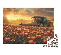 1000pcs (75x50cm) Tulipee, Champ de blé- Moissonneuse-batteuse Puzzle Jouet en Bois Cadeau Unique Décoration Intérieure Jeu ÉduChatif Challenge Toy