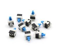 1000pcs 8X8mm Blue Cap Self-locking Type Square Button Switch non self locking/no lock 8 * 8 mm 100000 Times Service Life NWPNLXEA(No lock,1000PCS)