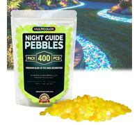 1000pcs Colorful Glow in The Dark Rocks, Night Guide Luminous Garden Stones Rocks, for Walkways Outdoor Landscaping & Stepping Yard Decor (Yellow,400pcs)