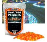 1000pcs Colorful Glow in The Dark Rocks, Night Guide Luminous Garden Stones Rocks, for Walkways Outdoor Landscaping & Stepping Yard Decor (Orange,1000pcs)