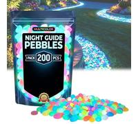 1000pcs Colorful Glow in The Dark Rocks, Night Guide Luminous Garden Stones Rocks, for Walkways Outdoor Landscaping & Stepping Yard Decor (Multicolor,200pcs)