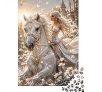 1000pcs Mini Puzzle pour Adultes Cheval Château Fleur Difficile