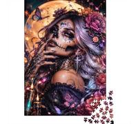 1000pcs Mini Puzzle pour Adultes Lune Fleur Papillon Détente | 52x38cm Carton Décoration Maison Coupe Précise Cadeau Anniversaire Relaxation