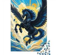 1000pcs Mini Puzzle pour Adultes Pégase Cheval Ailes | 38x26cm Carton Décor De Chambre Finition Lisse Cadeau D'anniversaire Détente