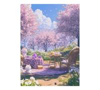 1000pcs Mini Puzzle pour Adultes Pique-Nique Chat Fleur Détente