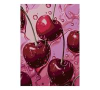 1000pcs Mini Puzzle pour Famille Cerise Goutte d'eau | 38x26cm Carton Décoration Salon Coupe Précise Cadeau Ami Détente