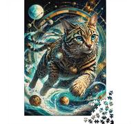 1000pcs Mini Puzzle Pour Famille Chat Planète Océan Difficile | 38x26cm Carton Décor Salon Structure Durable Cadeau Anniversaire Relaxation