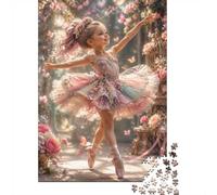 1000pcs Mini Puzzle pour Famille Danseuse Fleur Papillon Éducatif | 52x38cm Carton Décoration Salon Coupe Précise Cadeau Ami Détente