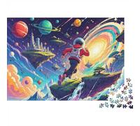 1000pcs Mini Puzzle pour Famille Espace Planète Aventure Carton