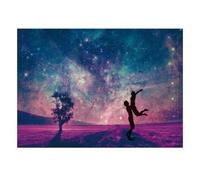 1000pcs Mini Puzzle pour Famille Galaxie Arbre Silhouette Stimulant | 70x50cm Carton Décor Salon Structure Durable Cadeau Ami Soulagement Anxiété