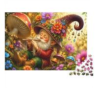 1000pcs Mini Puzzle pour Famille GNOME Champignon Fleur Détente | 70x50cm Papier Décoration Salon Coupe Précise Cadeau Anniversaire Relaxation