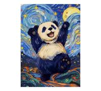 1000pcs Mini Puzzle pour Famille Panda Star Night Difficile | 70x50cm Carton Décor Salon Structure Durable Cadeau Anniversaire Soulagement Du Stress