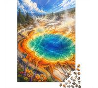 1000pcs Mini Puzzle pour Famille Source Chaude Paysage Carton | 70x50cm Décor De Bureau Cadeau D'anniversaire Détente De L'esprit Finition Parfaite