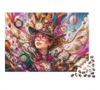 1000pcs Mini Puzzle pour Famille Steampunk Horloge Montgolfière Carton
