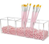 1000pcs Rose Perle en plastique, Pas de trou, Pour boîte de rangement de pinceaux de maquillage