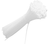 1000Pcs White Nylon Cable Zip Ties Set Thickened Safe Non Slip Practical Heat Resistant Wire Ties Kit Width 1.8mm / 0.07in