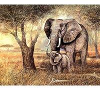 1000piece Paper Puzzle Forest Elephant Yarn Children's Decorative Gift 38x52cm