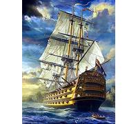 1000piece Paper Puzzle Sailboat Sea Voyage Ship by Number Suitable for Children Exquisite Pictures for Wall Decoration ch Decoration Gift 38x26cm