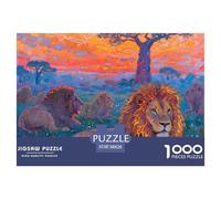 1000Pièces Puzzle Jeu De Patience Qualité Supérieure Lion mâle Défi Jouets Cadeau Unique pour Adultes Enfants Style-1