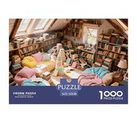 1000Pièces Puzzle Moderne Jeu Qualité Supérieure librairie De l'art De La Décoration Cadeau Unique À Partir De 14 Ans Style-11