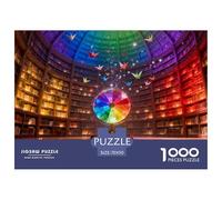 1000Pièces Puzzles Jeu De Patience Qualité Supérieure librairie De l'art De La Décoration Cadeau Unique Adultes Enfants Style-10