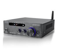 1000W Amplificateur Hifi, 2 Canaux Ampli Bluetooth 5.0 Rms 60 W X2 Stereo Pour Les Enceintes Domestiques Enceinte Hifi Avec Contrôle Des Basses Et Des Aigus Sd Usb Fm 12V / 220V Avec Télécommande Ir