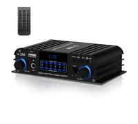 1000W Amplificateur Hifi, 2 Canaux Ampli Bluetooth 5.0 Rms 60 W X2 Stereo Pour Les Enceintes Domestiques Enceinte Hifi Avec Contrôle Des Basses Et Des Aigus Sd Usb Fm 12V / 220V Avec Télécommande Ir