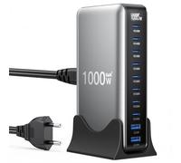 1000W Chargeur Multiple USB C Rapide, Station De Charge 10 Ports GaN USBC, Chargeur Laptop 140W Et 100W Pour MacBook Pro/Air, Lenovo,HP, Hub de Charge Bureau Multiprise USB Pour iPhone, Samsung, Pixel