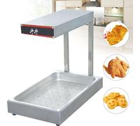 1000W Chauffe-frites Chips Warmer Station Infrarot Speisenwärmer Lampes chauffantes Filtre à huile Basket Plan de travail pour Teerestaurant Boulangerie Salle de pâtisserie Snack Factory Beverage Stor