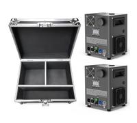 1000W Professionnel Machines Pyrotechniques, d-mx512 & Télécommande sans fil Machine à Étincelles Froides Zéro Pollution pour Mariage Fête Scène Noël Halloween (2 Pièces avec Flightcase)