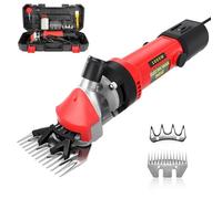 1000W Tondeuse Electrique Mouton,Tondeuse à Moutons Machine avec 6 Vitesses Réglables,Machine de Cisaillement Professionnelle pour Animaux Laine Chèvre,avec Étui de Transport (Rouge)