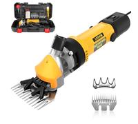 1000W Tondeuse Electrique Mouton,Tondeuse à Moutons Machine avec 6 Vitesses Réglables,Machine de Cisaillement Professionnelle pour Animaux Laine Chèvre,avec Étui de Transport (Jaune)