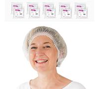 ARNOMED charlotte cheveux jetable XL, charlotte jetable blanc, charlotte aliemntaire 1000 pcs, 55 cm, charlottes jetables cheveuxs pour la cuisine ou le dentiste, charlotte bonnnet pour hommes/femmes